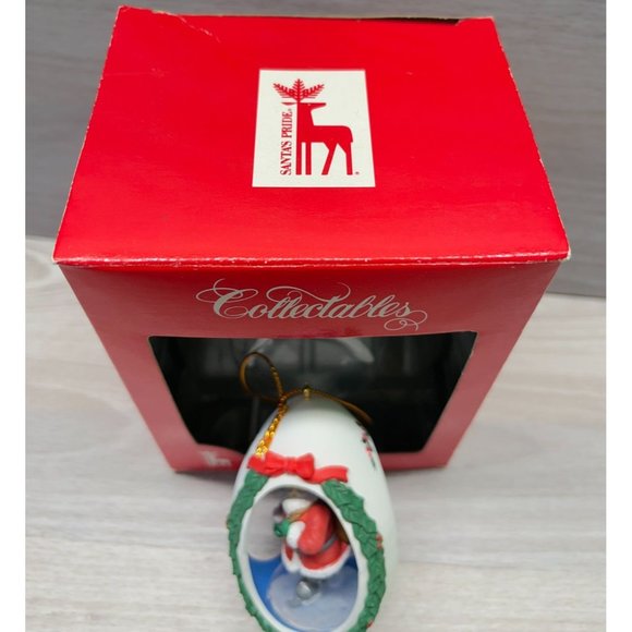 Egg Santa Claus Ice Skating Christmas Tree Ornament with Original Box 1991 - Picture 7 of 9